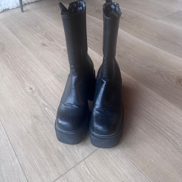 LAMODA Wipe Out Chunky Platform Ankle Boots (Sz 8) - Picture 6 of 7